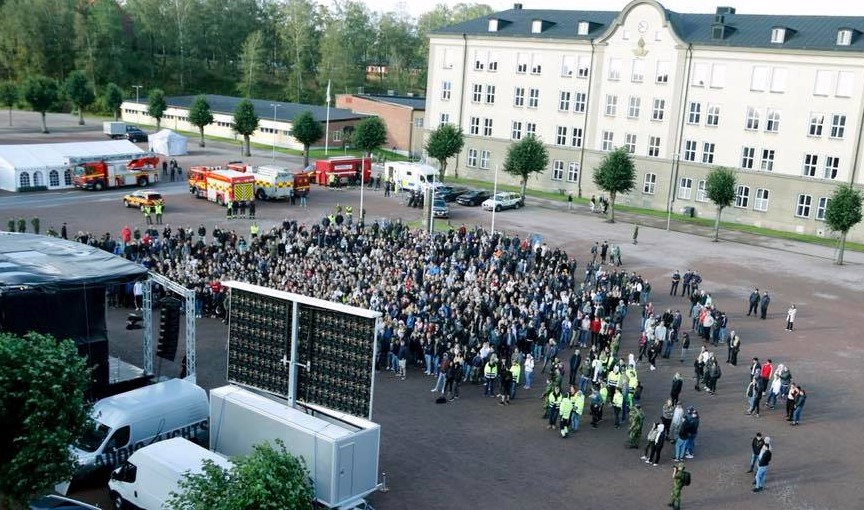 1 700 gymnasielever beökte Halmstads totalförsvarsdag. Foto: Försvarsmaktens tekniska skola