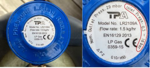 Regulator med texten 16 bar