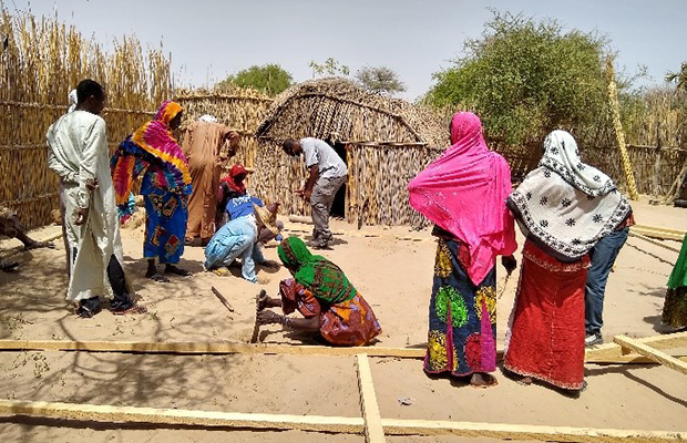 Community-led construction process. Training of beneficiaries at Kiloukime1 site. Photographer: Mr. Chrispine Ojiambo