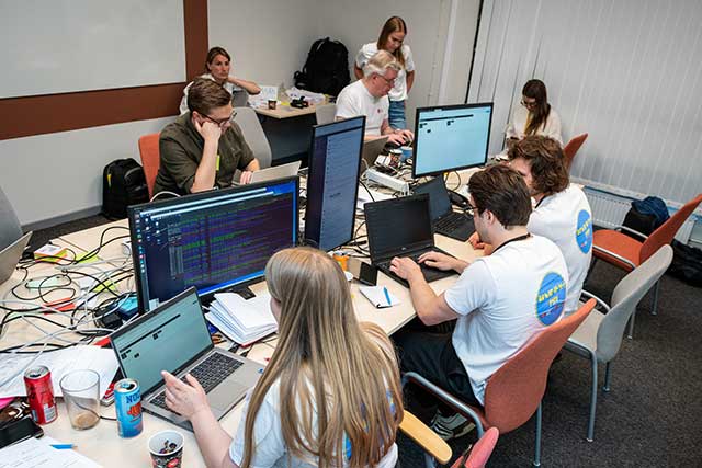 Deltagare under cyberövningen