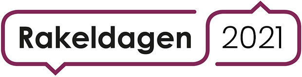 Två pratbubblor som bildar en logotyp där det står Rakeldagen 2021